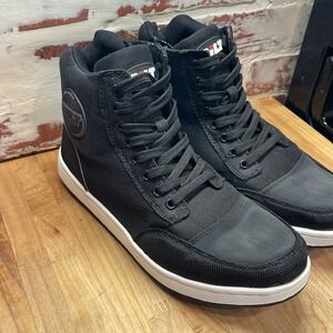 BILT Dexter Mens Black White Size 8 Motorcycle Riding Shoes High Top Sneakers